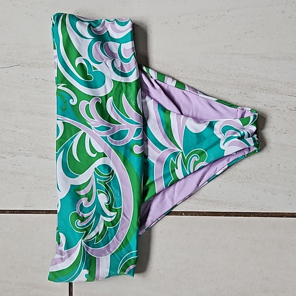 Emilio Pucci Albizia Print Bikini Triangle Top Foldover Bottoms [size 40] - Picture 5 of 10